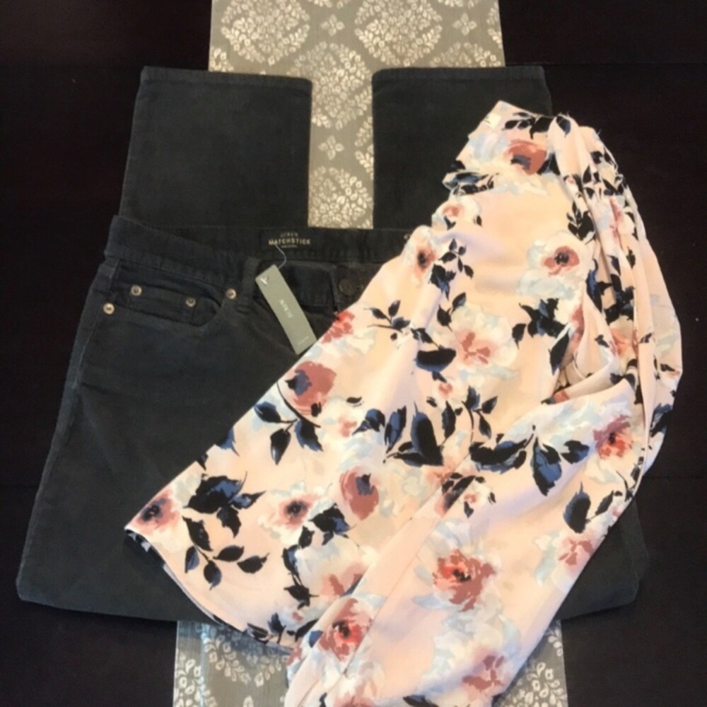 [J. Crew] NWOT Gray High Rise Size 32P Cor… - Picture 2 of 7